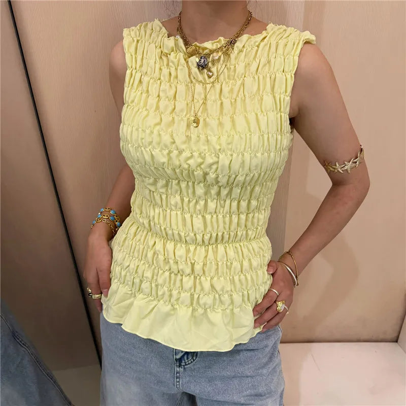 Shirred Tank Top