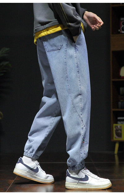 New Style Spring Summer Black Blue Cargo Jeans Men Streetwear Denim Jogger Pants Male Baggy Harem Jean Trousers Large Size M-8XL