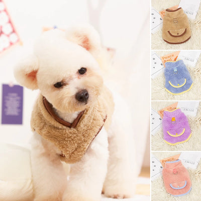 Winter Dog Jacket Warm Plush Dog Cat Vest Clothes for Puppy Kitten Sweater Chihuahua Yorkies Clothing Small Medium Dogs Pet Coat