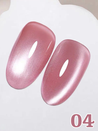 1-24pcs ZH Spring Summer Nails Red Champagne Gold Cat's Eye Gel Nail Polish Nail Art Versatile Popular Whitening Nail Supplies