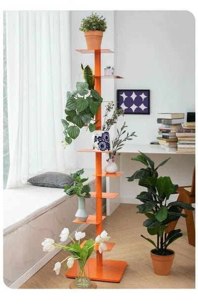 9- Layers Creative Bookcases Iron Rotating Invisible Spiral Bookshelf Living Room Display Shelf Household Corner Room Furniture
