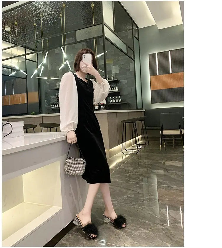 Mules Sandal Women Summer Outdoor Fashion Slippers Square Toe High Heels Office Ladies Feather Slides Chic Classics Furry Shoes