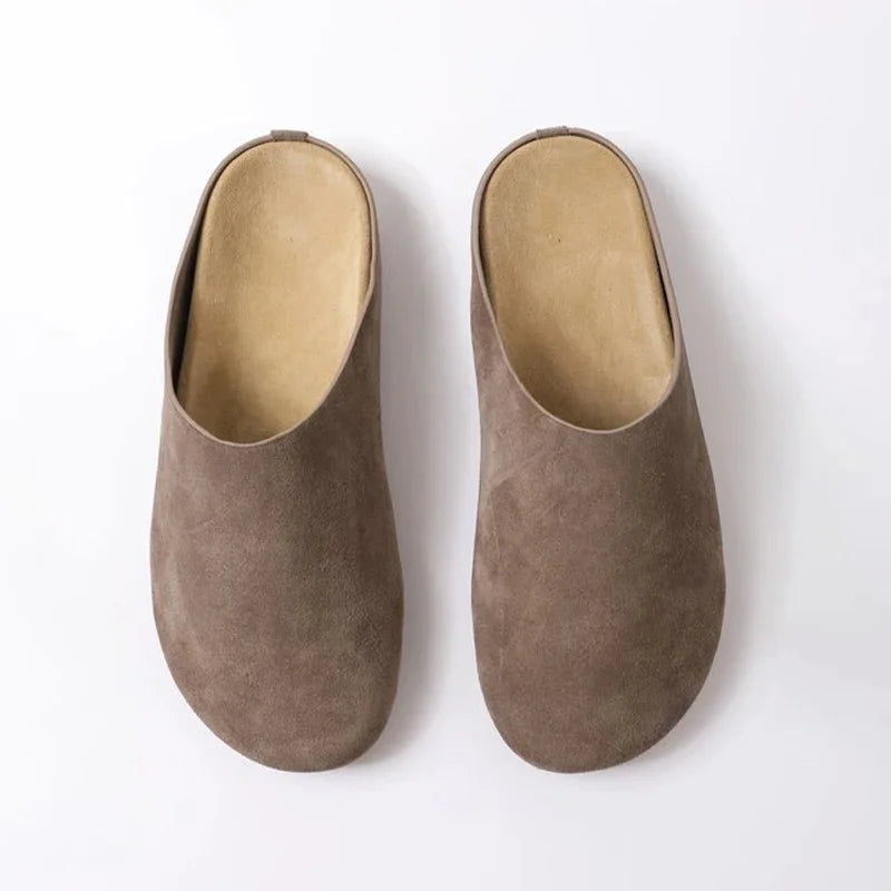 Flats Mules Shoes Women Suede Slingback Slippers Fashion Sandals New Outdoor Beach Dress Slides Casual Cozy Female Zapatillas