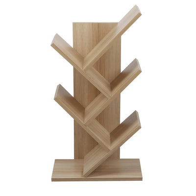 Rustic Standing Tree Bookshelf Wood Display Rack For Home Office Decoration Storage Organizer Shelf Bookcase