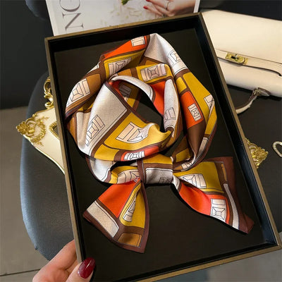 2025 Horse Print Skinny Ribbon Women Scarf Fashoin Hair Hand Wirst Folard Neck Tie Lady Headband Scrunchie Echarpe Silk Scarves