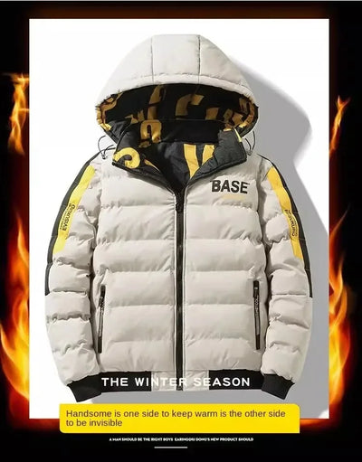 Men Autumn Winter Cotton Jacket Warm Comfortable Padded Thickened Down Jacket 2025 New Double-Sided Clothes Removable Cap M-6XL