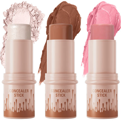 Makeup Face Brown Bronzer Contour Stick Contouring Bronzer Stick Highlighter Brightening Blusher Stick Rouge Cream Concealer Pen