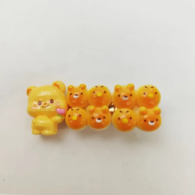 Cute Bread Bear Hair Clip Sweet Bangs Clip for Girls Fashion BB Clips Cartoon Side Clips Cards Headwear Women Lovely Accessories