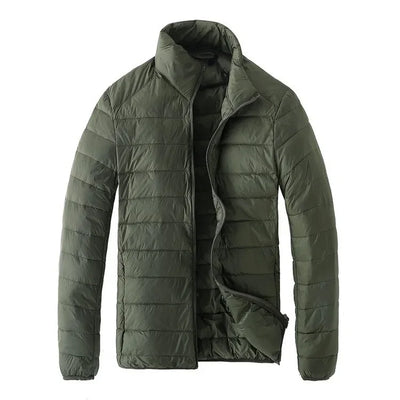 2024 Fall And Winter New Collar Lightweith Warm Down Jacket Royal Blue Black Gray Green Male Down-Filled Coat  Large Size Does N