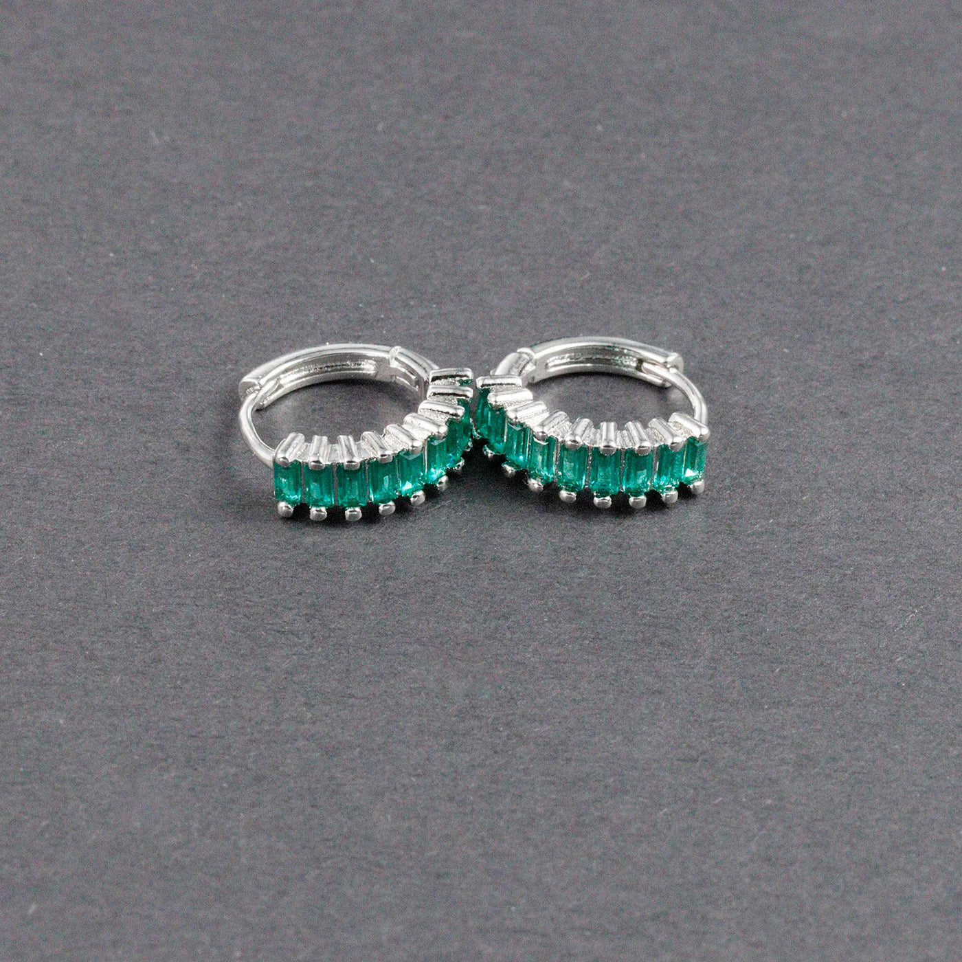 Fashion Multicolor Zircon Crystal Small Hoop Earrings Women Stainless Steel Flower Square Cartilage Earring Piercing Jewelry