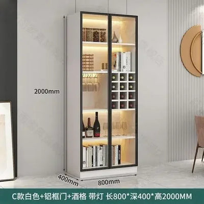 Glass Cellar Wine Cabinets Rack Showcase Storage Wall Wine Cabinet Living Room Fridge Vitrinas De Vidrio Indoor Bar Furniture