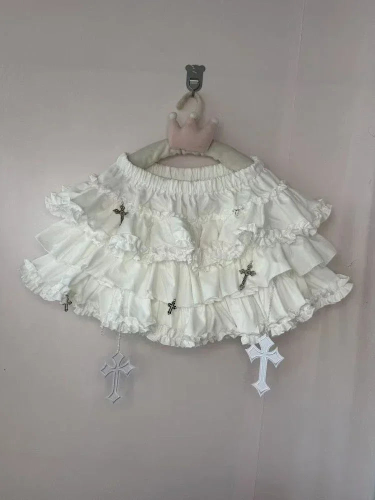 Gothic Y2k Elastic Waist Harajuku Y2k Short Skirt
