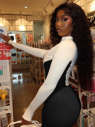 Weird Puss Casual 2piece Set Women Tracksuit Zip Contrast Patchwork Full Sleeve Jacket+Shorts Daily Simple Sporty Street Outfits