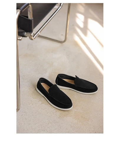 Men's Casual Shoes Suede Leather Loafers Classic British Style Men Shoes Lightweight Soft Moccasins Male Slip on Driving Flats