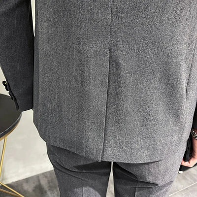 High-Quality Two-Piece Groom Wedding Suit Business Casual Banquet Costume for Men Luxury Ensemble with Trousers