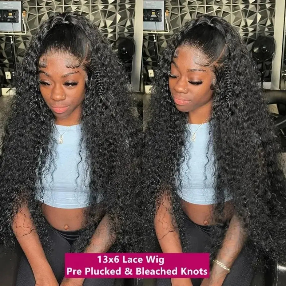 200% Hair Wigs Human Hair Deep Wave 13x4 Lace Frontal Wig Water Wave 4x4 Lace Closure Pre Plucked 13X6 HD Lace Frontal Wig