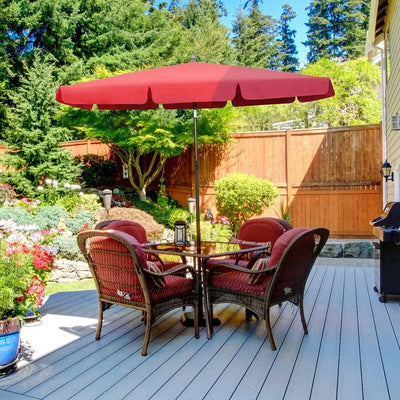 Rectangular Parasol Canopy Sun Umbrella Keep Cool UV Protection Foldable for Patio Household Market Outdoor Umbrella Rainproof
