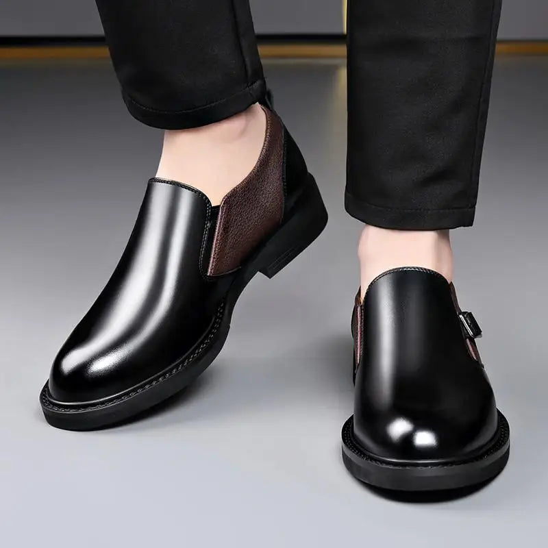 Men's Business Dress Leather Shoes Men's Soft-soled Leather One-pedal 2025 New High-end Casual Shoes Dress for Men Sneakers