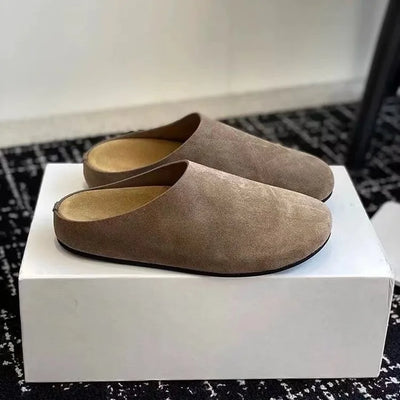 Flats Mules Shoes Women Suede Slingback Slippers Fashion Sandals New Outdoor Beach Dress Slides Casual Cozy Female Zapatillas