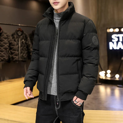 Autumn and winter standing collar cotton jacket men's thick warm fashion jacket casual jacket warm cotton jacket winter clothing