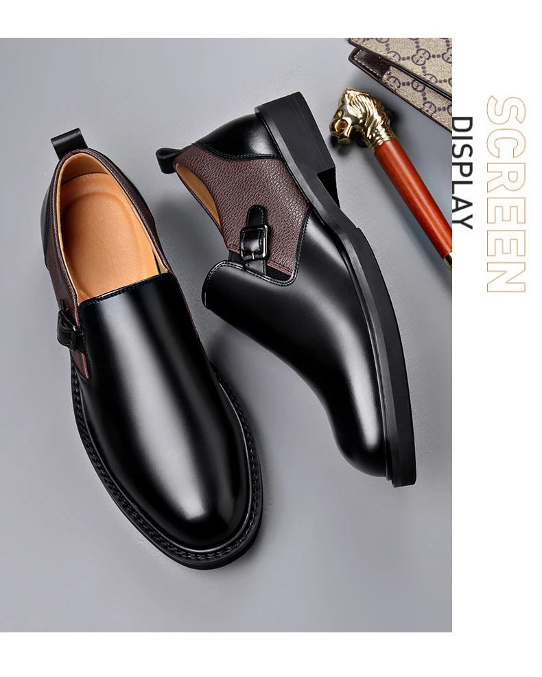 Men's Business Dress Leather Shoes Men's Soft-soled Leather One-pedal 2025 New High-end Casual Shoes Dress for Men Sneakers