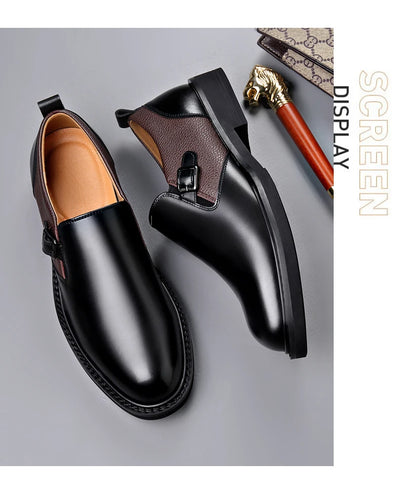 Men's Business Dress Leather Shoes Men's Soft-soled Leather One-pedal 2025 New High-end Casual Shoes Dress for Men Sneakers