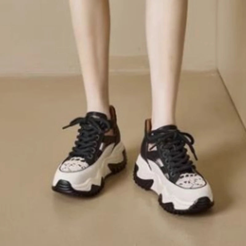 2024 New Sandals Fashion  Mesh Shoe Women Sport  Hollow Out Casual Round Toe Wedge Women Shoes Roman Retro