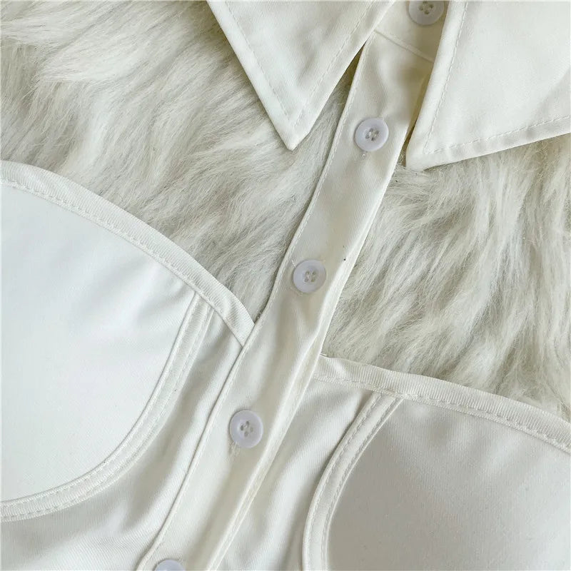 Autumn 2024 Women's Short Shirts Exposed Navels  fashion Sexy Slim Versatile Personalized hanging Neck  Off Shoulder Tops