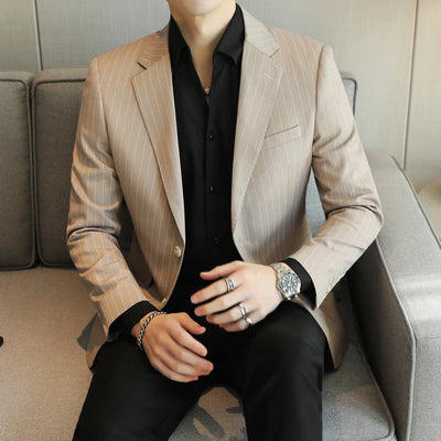 2024 Slim Fit Men's Wedding Casual Suit High-End All-in-One Handsome Two Button Fashion Boutique Single West Coat S-5XL