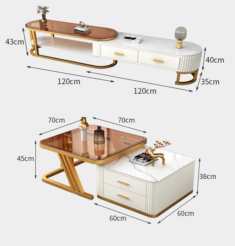 Nordic Aesthetic Coffee Table Living Room Light Luxury Designer Clear Unique Side Table Modern Simple Mesas Bajas Furniture