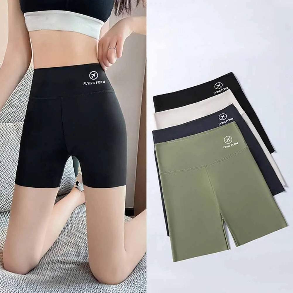 Yoga Shorts Women Fitness Shorts Ice Silk Breathable Running Cycling Shorts Leggings High Waist Hip Lifting Pants Gym Shorts
