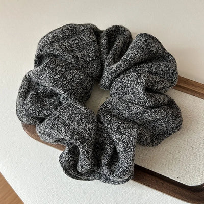 korea fashion Leopard print oversized scrunchie for women elastic big hair tie girls black hair rubber bands Retro hair rope
