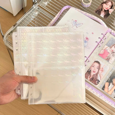 MINKYS 10PCS/Pack Butterfly Little Puppy Kpop Photocard A5 Binder Sleeves Idol Photo Card Holder Photocards Album Storage Bag