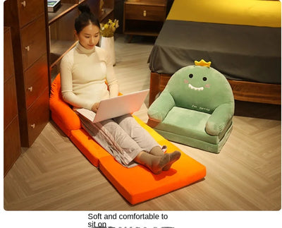 Children Sofa Cute Cartoon Lazy Folding Small Sofa Bed Girl Princess Baby Toddler Dual-purpose Small Child Seat