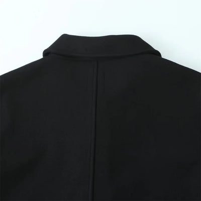 2024 RARF loose single breasted lapel long sleeved short pocket decoration soft coat women's autumn and winter new item