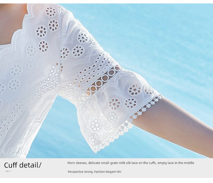 2023 Spring and Summer White Slimming Fresh Dress