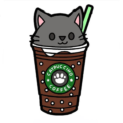 1pc Cute Cartoon Cat Coffee Cup PVC Shoe Charms Buckle Clogs Accessories for Girls Sandals Decoration Kids Gift