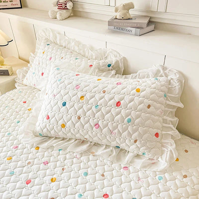 2025 New Single Bed Hat Korean Lace Bed Sheet Cover Chiffon Princess Wind Ins Cotton Four Seasons Bedspread Protective Cover