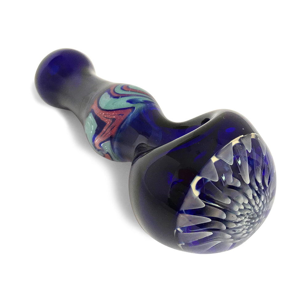 Cobalt Blue Opaque Glass Spoon