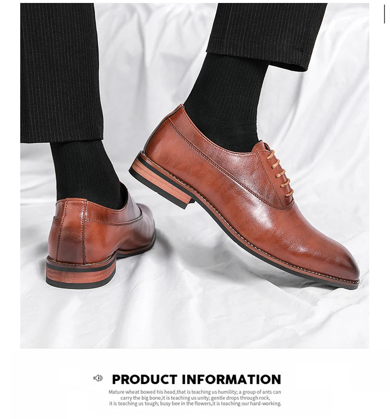 Fashion Business Dress Men Shoes 2020 New Classic Leather Men's Formal Shoes Comfortable Slip On Dress Shoes Men Oxfords Size 46