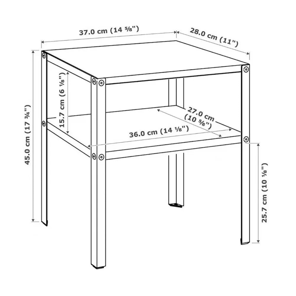 Nordic Bedside Table Living Room Sofa Corner Table Bedroom Bedside Table Metal Minimalist Night Tables Bedroom Furniture