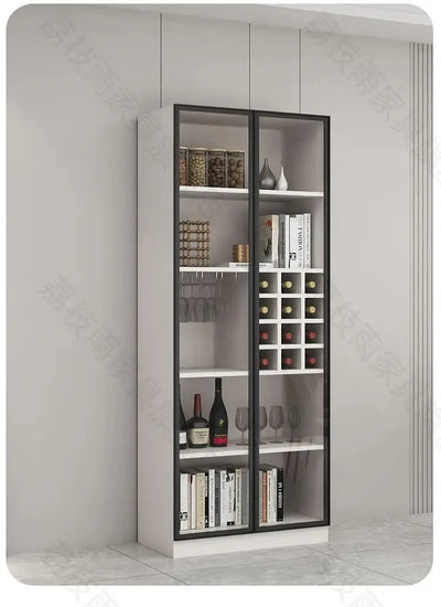 Glass Cellar Wine Cabinets Rack Showcase Storage Wall Wine Cabinet Living Room Fridge Vitrinas De Vidrio Indoor Bar Furniture