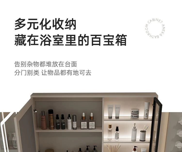 Bathroom Furniture Skin Sensor Bathroom Vanity Cabinet With Sink And Mirror Integrated Arc Washing Table Combination To Wash