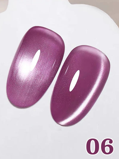1-24pcs ZH Spring Summer Nails Red Champagne Gold Cat's Eye Gel Nail Polish Nail Art Versatile Popular Whitening Nail Supplies