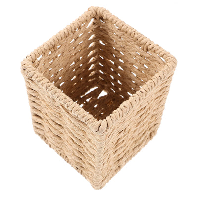 Handmade Paper Rope Pencil Holder Wicker Pen Cup Desk ganizer Stationery Storage Office Supplies Vertical Pen Pencil ganizer