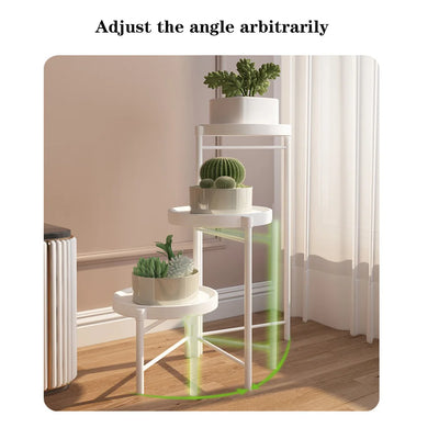 Foldable Corner Plant Stand Indoor Outdoor Tiered Plant Shelf Foldable Flower Holder Display Rack for Garden Patio Balcony