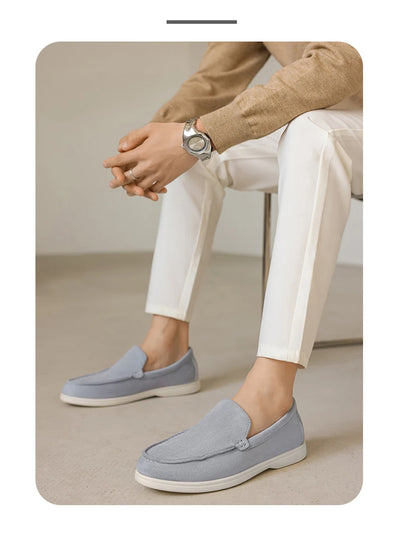 Men's Casual Shoes Cow Suede Genuine Leather Men Classic British Style Loafers Moccasins Mens Light Comfortable Driving Flats