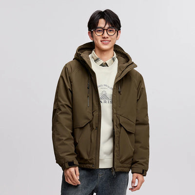 Semir Cotton-Padded Jacket Men 2024 Winter Waterproof, Oil-Resistant, Stain-Resistant and Windproof Outerwear Loose