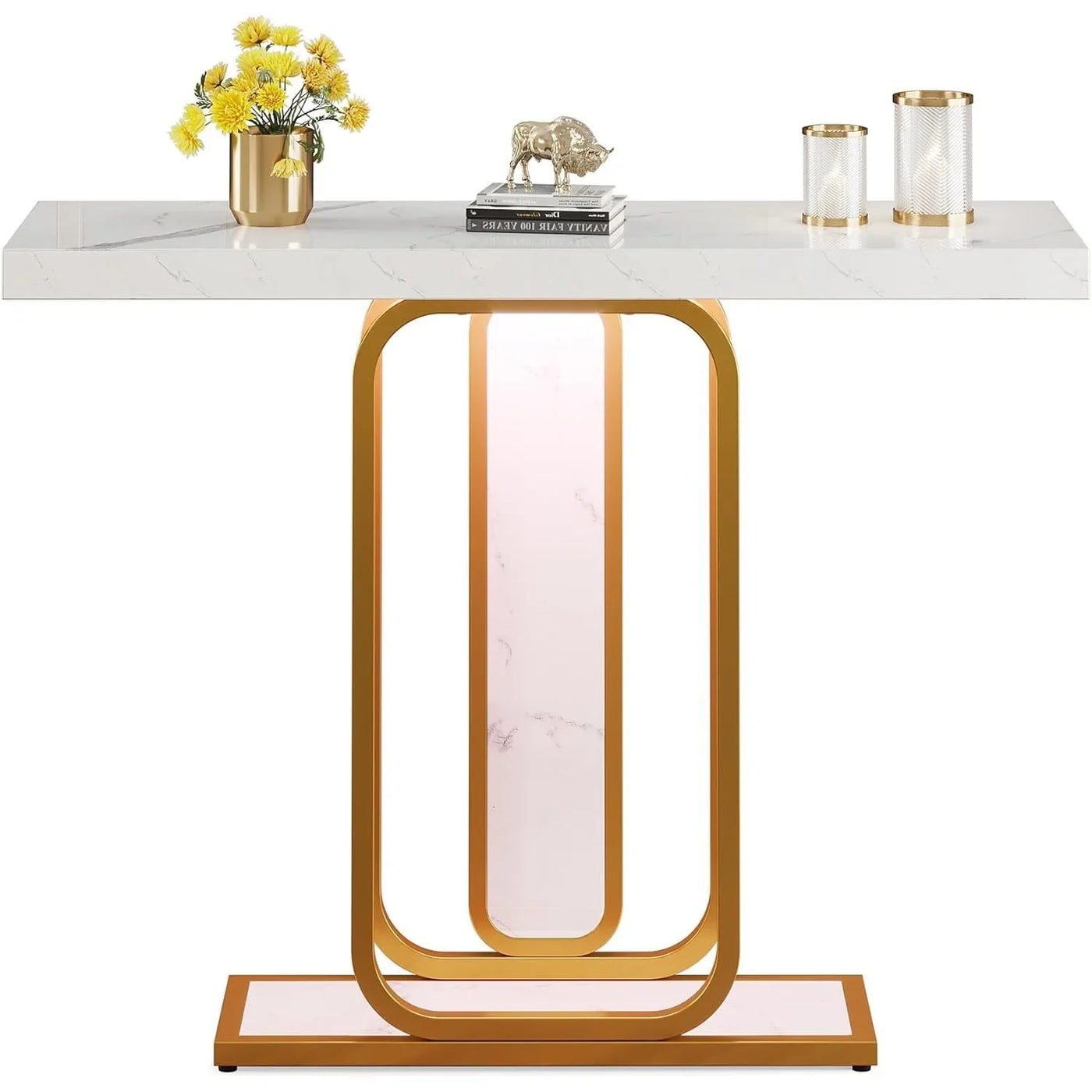 Modern Console Table, Entrance Table, Foyer Table for Entrance, Living Room, Hallway(without light strip)