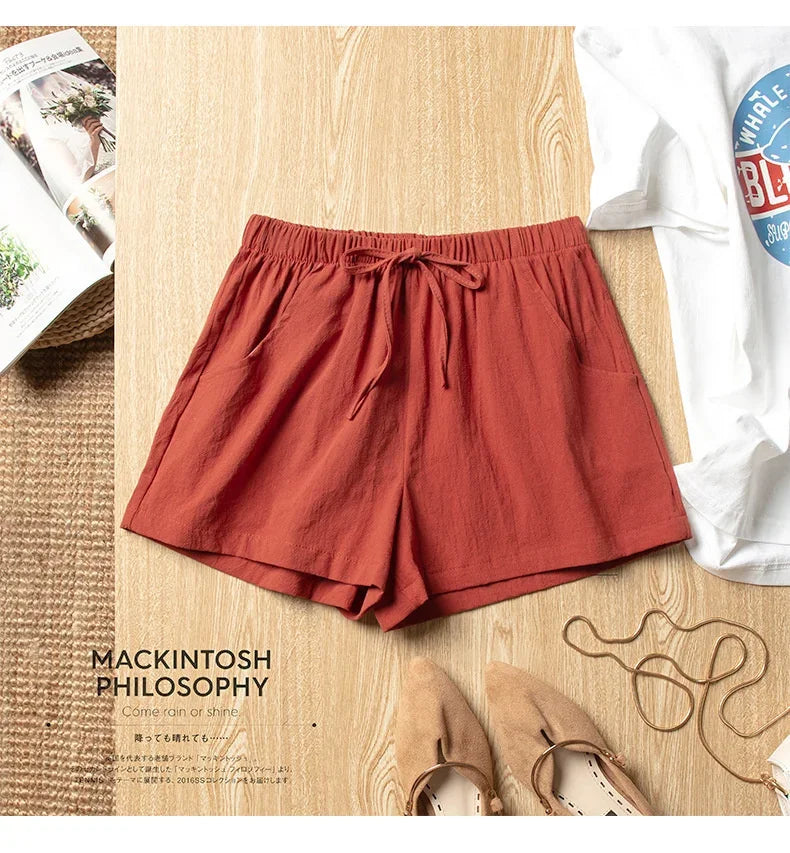 Casual Linen Workout Shorts